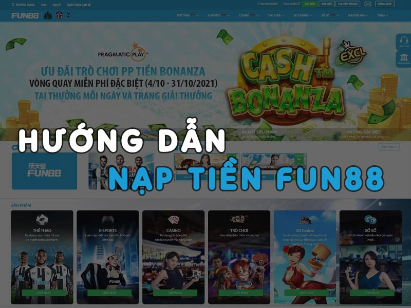 Hướng dẫn nạp tiền FUN88